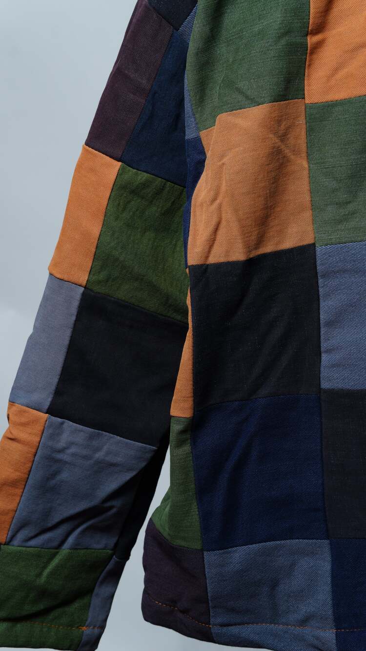 Upcycled Patchwork Jacket Size L - Picture 6 of 7